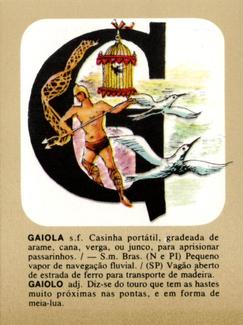 1960 Hernandez Alphabet Cards #G Gaiola Front
