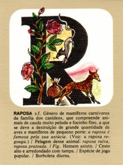 1960 Hernandez Alphabet Cards #R Raposa Front