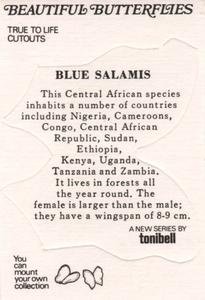 1974 Tonibell Beautiful Butterflies #NNO Blue Salamis Back