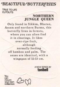 1974 Tonibell Beautiful Butterflies #NNO Northern Jungle Queen Back