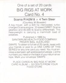 1986 Sanitarium Big Rigs at Work #4 Scania R142M 8 x 4 Twin Steer Back