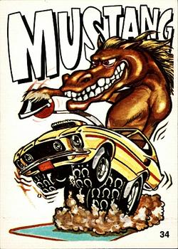 1970 Scanlens Odder Odd Rods Stickers #34 Mustang Front