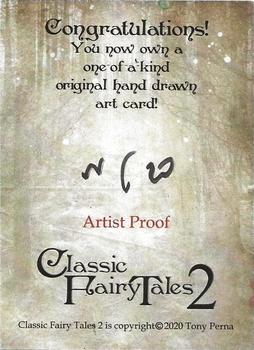2020 Perna Studios Classic Fairy Tales 2 - Artist Proof Sketch Cards #NNO Mary Zorilita Bellamy Back