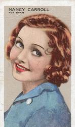 1935 Gallaher Stars of Screen & Stage #8 Nancy Carroll Front