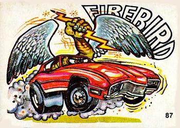 1970 Scanlens Oddest Odd Rods Stickers #87 Firebird Front