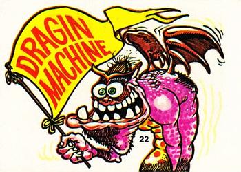 1970 Scanlens Fiends and Machines Stickers #22 Dragin Machine Front