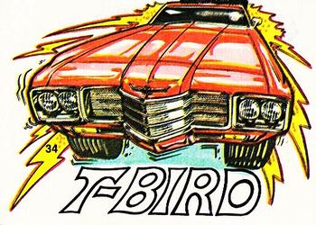 1970 Scanlens Fiends and Machines Stickers #34 T-Bird Front