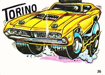 1970 Scanlens Fiends and Machines Stickers #36 Torino Front