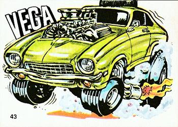 1970 Scanlens Fiends and Machines Stickers #43 Vega Front