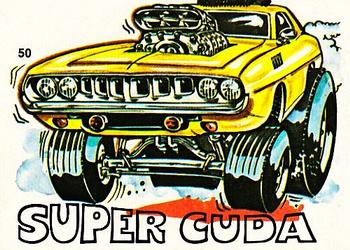 1970 Scanlens Fiends and Machines Stickers #50 Super Cuda Front
