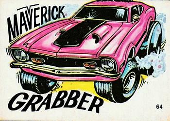 1970 Scanlens Fiends and Machines Stickers #64 Maverick Grabber Front
