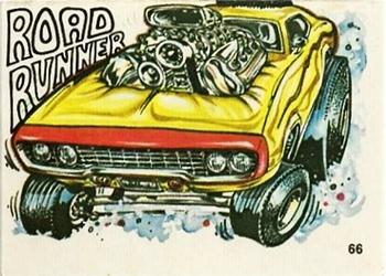 1970 Scanlens Fiends and Machines Stickers #66 Road Runner Front