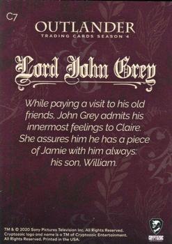 2020 Cryptozoic Outlander Season 4 - Character #C7 Lord John Grey Back