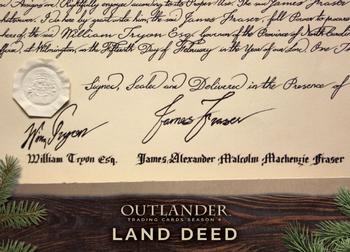 2020 Cryptozoic Outlander Season 4 - Fraser’s Ridge #R5 Land Deed Front