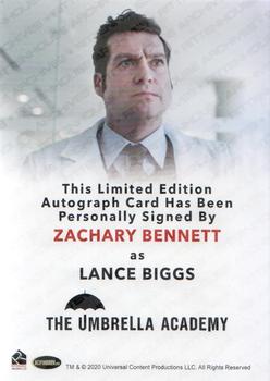 2020 Rittenhouse The Umbrella Academy Season One - Autographs #NNO Zachary Bennett Back