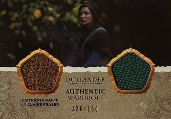2020 Cryptozoic Outlander Season 4 - Wardrobe Dual #DM02 Caitriona Balfe as Claire Fraser Front