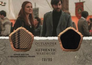 2020 Cryptozoic Outlander Season 4 - Wardrobe Dual #DM03 Sophie Skelton as Brianna Randall Fraser Front