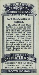 1911 Player's Ceremonial and Court Dress #11 Lord Chief Justice of England Back