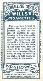 1911 Wills's Signalling Series #12 L Back