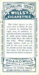 1911 Wills's Signalling Series #14 N Back