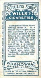 1911 Wills's Signalling Series #18 R Back