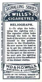 1911 Wills's Signalling Series #46 Heliograph 3 Back