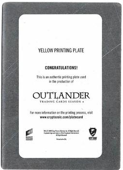 2020 Cryptozoic Outlander Season 4 - Character Printing Plate Yellow #C1 Claire Back