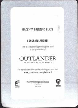 2020 Cryptozoic Outlander Season 4 - Character Printing Plate Magenta #C4 Roger Back