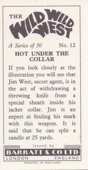 1968 Barratt The Wild Wild West #12 Hot Under the Collar Back