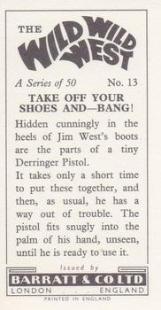 1968 Barratt The Wild Wild West #13 Take Off Your Shoes and-BANG Back