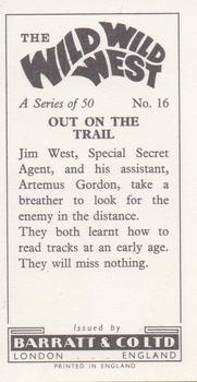 1968 Barratt The Wild Wild West #16 Out on the Trail Back