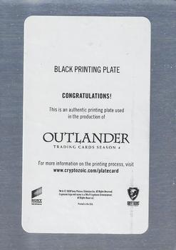 2020 Cryptozoic Outlander Season 4 - Playing Cards Printing Plate Black #5♣️ Fergus Back