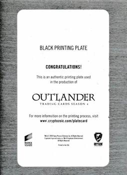 2020 Cryptozoic Outlander Season 4 - Playing Cards Printing Plate Black #6♠️ Young Ian Back