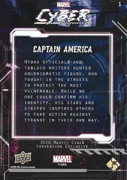 2020 Upper Deck Marvel Cyber #1 Captain America Back