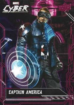 2020 Upper Deck Marvel Cyber #1 Captain America Front