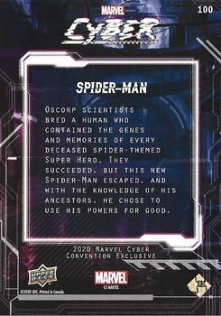 2020 Upper Deck Marvel Cyber #100 Spider-Man Back