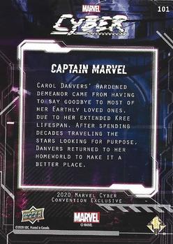 2020 Upper Deck Marvel Cyber #101 Captain Marvel Back