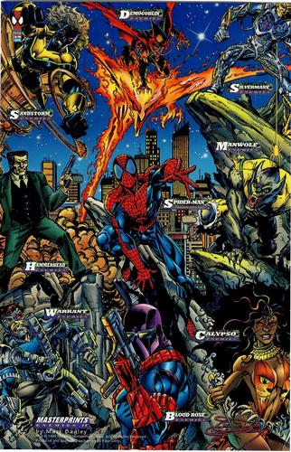 1994 Fleer The Amazing Spider-Man - Masterprints #NNO Enemies II Front