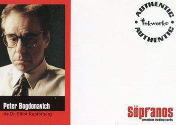 2005 Inkworks The Sopranos - Unsigned Autograph #A-PB Peter Bogdanovich Front