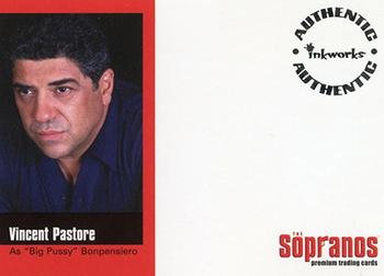 2005 Inkworks The Sopranos - Unsigned Autograph Aftermarket #A-VP Vincent Pastore Front