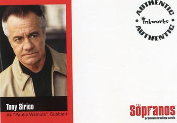 2005 Inkworks The Sopranos - Unsigned Autograph #A-TS Tony Sirico Front