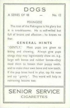 1939 Senior Service Dogs #12 Pekingese Back