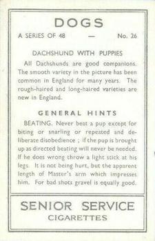 1939 Senior Service Dogs #26 Dachshund With Puppies Back