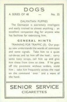 1939 Senior Service Dogs #35 Dalmatian Puppies Back