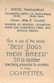 1913 British American Tobacco Best Dogs of their Breed #1 Newfoundland Back