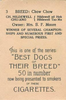 1913 British American Tobacco Best Dogs of their Breed #3 Chow Chow Back