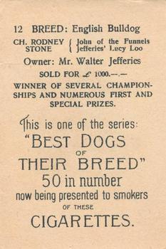 1913 British American Tobacco Best Dogs of their Breed #12 English Bulldog Back