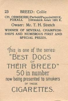 1913 British American Tobacco Best Dogs of their Breed #23 Collie Back