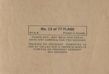 1970 O-Pee-Chee Flags of the World #13 Afghanistan Back