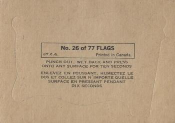1970 O-Pee-Chee Flags of the World #26 France Back